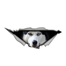 Interesting Car Sticker Accessories 3D Dog Husky Animal Decal Car Window Waterproof Bodywork Windshield Auto PVC 13cm X 5cm 2024 - buy cheap