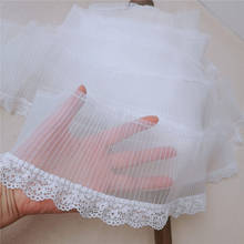 4Meters/lot 11cm White Organza Ruffles Lace Trims, Transparent Fabric Lace Accessories Textile Free Shipping X606 2024 - buy cheap