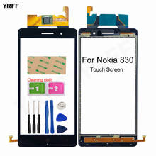 Высококачественный сенсорный экран для Nokia Lumia 830 дигитайзер N830 передняя сенсорная стеклянная панель сенсор в сборе детали бесплатная доставка 2024 - купить недорого