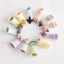 Calcetines de algodón antideslizantes para bebé, niño y niña, medias de goma con dibujos animados, para otoño y primavera, 1 par 2024 - compra barato