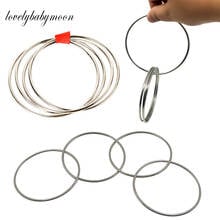 14 PCS Chinese Metal Linking Rings Magic Tricks Connected Linking Rings 4 Rings  Playing Props Toys close-up magic tools 2024 - buy cheap