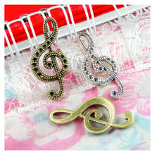 50pcs 32.5*15MM Pendant Musical Note Musical Note Charm Pendants  Antique Silver Plated Bronze Musical Note Pendants 2024 - buy cheap