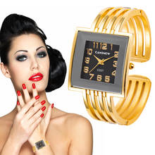 Women Square Big Number Dial Bangle Watch Lady Fashion Casual Luxury Gold Quartz Watch Gift Clock Drop Shipping Relogio Feminino 2024 - buy cheap