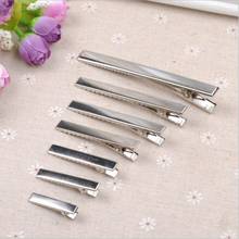 New 10PCS New Silver Flat Metal Single Prong Alligator Hair Clips Crocodile Barrette For Bows DIY Hairpins 7Size Gifts T0419 2024 - buy cheap