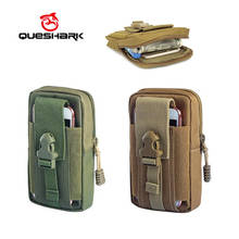 QUESHARK-Mini bolsas para acampar al aire libre, bolso táctico militar Molle de nailon 800D, impermeable, riñonera para teléfono móvil de 5,5 pulgadas 2024 - compra barato