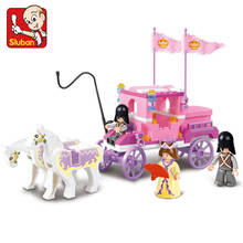 137Pcs Girl Princess Royal Carriage Wagon Model Building Blocks Sets Horse Figures Bricks Friends Educational Toys for Girls 2024 - buy cheap