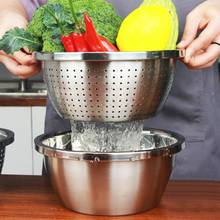 Thicken Colander Strainer Basin Cooker Utensil Mixing Bowl Kitchen Tool Rice Sieve Fruit Washing 2024 - buy cheap