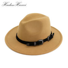 Chapéu de feltro com fivela dupla para decoração, chapéu estilo panamá e carnaval, masculino e feminino 2024 - compre barato
