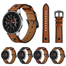 22mm Leather Strap For Samsung Galaxy Watch 46mm Gear S3 Frontier Genuine Leather Bracelet Huawei Watch GT 2 46mm Band watchband 2024 - buy cheap