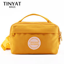 TINYAT Mini Handbags Women Money Shoulder Bag Female Mobile Phone Bags Casual Travel Sling Bag Yellow Black Women Bag Pack 2024 - buy cheap
