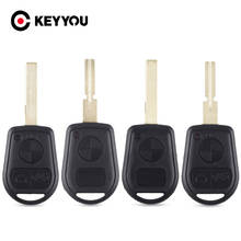 Keyyou 10x 2/3 botões do carro remoto chave escudo fob sem corte chave fob caso apto para bmw e31 e32 e34 e36 e38 e39 e46 z3 z4 2024 - compre barato