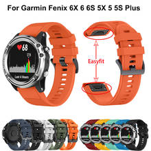 Ремешок силиконовый для смарт-часов Garmin fenix 6 6s 6x 3HR, быстросъемный браслет для Garmin Fenix 5X 5 5S для erunner935, 22 26 мм 2024 - купить недорого