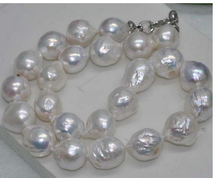 11x13MM REAL HUGE SOUTH SEA WHITE BAROQUE PEARL NECKLACE 18'' 2024 - buy cheap