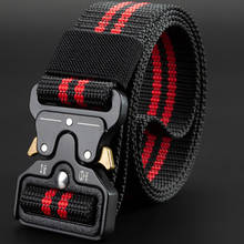 Tactical Belt Military Nylon Belt Men Army Style Metal Buckle Cinturon Quality Waist Strap Automatic Cinturones Para Hombre 2024 - buy cheap