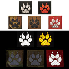 Reflective IR Nylon K9 Dog Paw Military Patch Night Identification Armband Infrared Tactical Dog Vest Patches For Clothes Bag 2024 - buy cheap