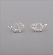 925 sterling silver Hollow Heart Pig Stud Earrings for Women Elegant Wedding Jewelry pendientes Brincos 2024 - buy cheap