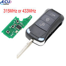 3 Buttons Remote Key Fob 315MHZ / 433MHZ for Porsche Cayenne 2004-2012 ID46 chip Uncut blade 2024 - buy cheap