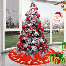 Falda de árbol de Navidad de 96cm, alfombra de adornos de árbol de Navidad, decoración de Año Nuevo, adornos artesanales para fiesta de navidad 2024 - compra barato