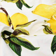 Nanchuang-tela lisa de popelina de algodón con estampado de serie Lemon, costura de muñeca, Sábana, falda, vestido, Material de retales, tejido, 100x145cm 2024 - compra barato