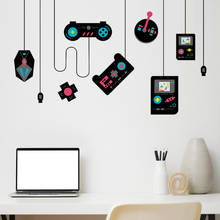 140*75cm Creative Gamepad Pattern Wall Sticker for Gaming room Kids Bedroom Wall Decor Vinyl Wall Decals Art Murals Home Decor 2024 - buy cheap