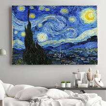 Van Gogh Starry Night Abstract Landscape Canvas Poster Famous Classic Wall Art Print Decorative Picture Modern Living Room Decor 2024 - buy cheap