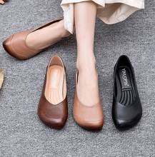 2021 primavera outono mulher deslizamento em sapatos preto mocassins conforto apartamentos avó sapatos tênis marrom plus size 43 zapatos mujer 2024 - compre barato