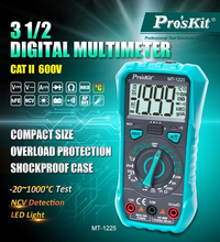 Proskit-medidor digital de alta precisión MT-1225 3 1/2 para electricista, a prueba de quemaduras, universal, Pequeño, portátil, automático 2024 - compra barato