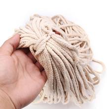 Quality 5Mmx100M Braided Cotton Rope Twisted Cord Rope Diy Craft Macrame Woven String Home Textile Accessories Craft Gift 2024 - buy cheap