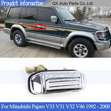 CAPQX внешняя дверная ручка для Mitsubishi Pajero V33, V31, V32, V46, 1992, 1993, 1994, 1995, 1996, 1997, 1998- 2000, хромированная дверная ручка 2024 - купить недорого