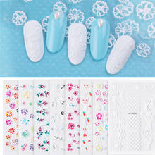 16 Colors 3D Nail Sticker Flower Nail Stickers Water Nail Sticker Beauty Nails Art Decorations Manicure Nails Decal DIY Tips 2024 - buy cheap