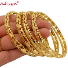 Adixyn 4pcs Fashion Dubai Bangle Jewelry Gold Color Africa Bracelet for Women/Men Arab India Bride Wedding gifts  N071029 2024 - buy cheap