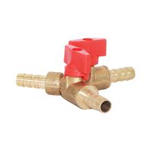 Clamp Tee Brass Y Shape 3-Way Shut Off Ball Valve Fitting Hose Fuel Gas Oil 2024 - buy cheap