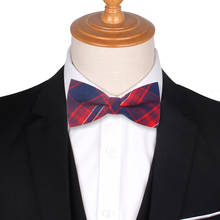 Plaid Bow Tie For Men Women Classic Bowtie For Business Wedding Bowknot Adult Cotton Mens Bowties Cravats Red Tie 2024 - buy cheap