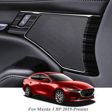 Estilo do carro para mazda 3 bp 2019-presente porta do carro chifre quadro capa moldando interno sequin porta alto-falante quadro acessório de automóvel 2024 - compre barato