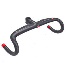 Road Bike Full Carbon Handlebar Integrated Handlebar Bike Handle Bent Bar With Computer Mount 400-440*80-120mm Inner Routing 2024 - buy cheap