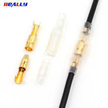 50/100Sets 4.0mm Female and Male Bullet Terminals Connector Gold Brass Wire Connector And Insulating Sleeves for Car 2024 - buy cheap