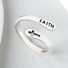 2021 minimalista prata cor anéis para mulher personalidade fé cruz geométrica abertura anéis moda festa jóias presente anillos 2024 - compre barato