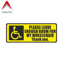 Aliauto Creative Car Sticker Disabled Sign Disability Mobility Wheelchair PVC Waterproof Reflective Decoration Decal,17cm*7cm 2024 - buy cheap