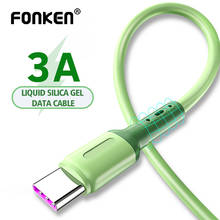Кабель FONKEN 3A Type-c для Xiaomi Redmi Huawei USB C зарядный кабель 2.4A Micro USB кабель для передачи данных для OPPO VIVO мобильный телефон кабель 2024 - купить недорого