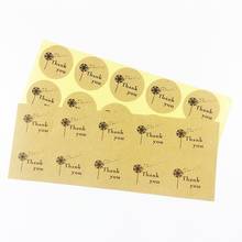 100 Pcs/lot Dandelion Thank you Sticker Kraft Label Sticker DIY For Gift Cake Baking Sealing Scrapbooking Labels 2024 - buy cheap