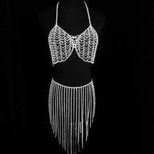 Модная Очаровательная Женская юбка с кисточками, для ювелирных изделий и белья, цепочка на талии с кристаллами, массивное многослойное бикини 2024 - купить недорого