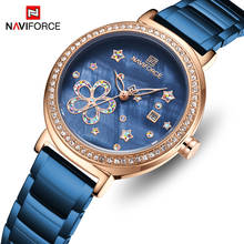NAVIFORCE Лидирующий бренд женские часы модные роскошные женские кварцевые часы из нержавеющей стали женские водонепроницаемые часы Relogio Feminino 2024 - купить недорого