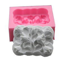 3DSquare Flower Soap Silicone Mould Cake Mold Fondant Homemade Making Chocolate DIY Candle Moulds Cake Decoration Craft Supplies 2024 - buy cheap