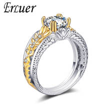 Erluer anéis para mulheres, joias de zircão de moda, feminina, noivado, borboleta, compromisso de casamento, acessórios de joias 2024 - compre barato