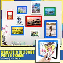 2021 New Colorful Double-Layer magnetic Picture Frames Photo Magnets Memories Hanging Pendant Wall Home Decor 2024 - buy cheap