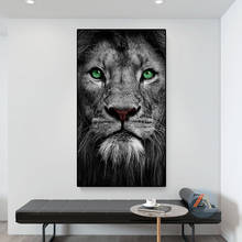 Animal realistic style lion animal canvas painting modern posters and prints living room bedroom decoration painting 2024 - buy cheap