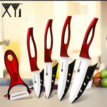 XYj Ceramic Knives Kitchen knives Set 3" 4" 5" 6"inch + Peeler White & Black Blade Multi-color Handle With Gift Knife Covers 2024 - buy cheap