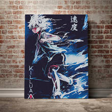 HUNTERxHUNTER-Póster de Anime HxH Killua, pintura en lienzo, arte de pared, sala de estar, dormitorio, estudio, hogar, impresiones de decoración, marco de regalo 2024 - compra barato