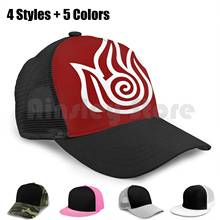 Firebending Baseball Cap Unisex Mesh Casual Print Adjustable Last The Last Airbender The Last Airbender Legend Korra Air Fire 2024 - buy cheap