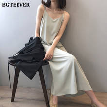 BGTEEVER Midi-vestido sin mangas para mujer, prenda holgada y recta, con tirantes finos, Estilo Vintage, para verano 2024 - compra barato